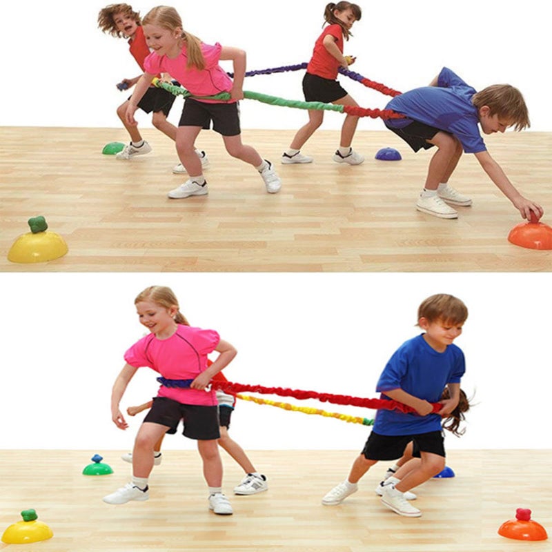 Sonyabecca Elastic Fleece Cooperative Stretchy Band Integrations Dynamic Movement Exercise Latex Stretchier 6 Feet Creative Moving Prop for Group Activities Special Needs Large Motor Coordination - Image 1